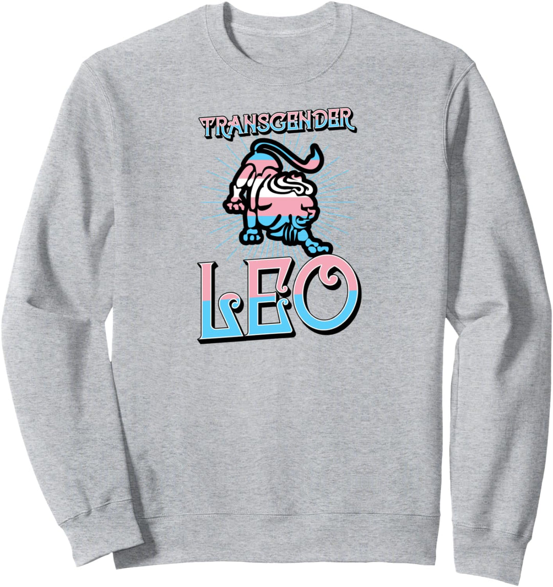 Transgender Leo Sternzeichen Niedliches Trans Horoskop LGBTQ Pride Sweatshirt