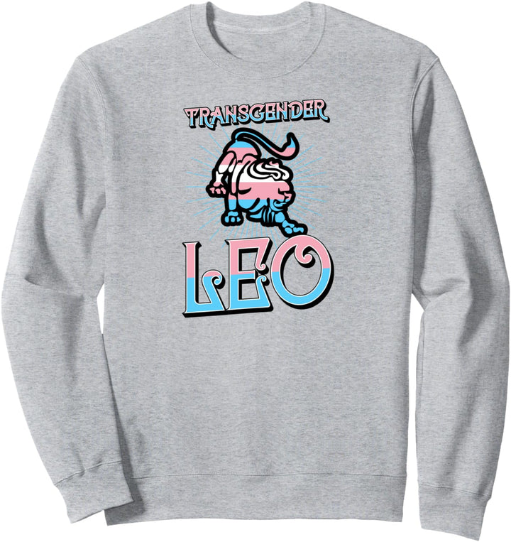 Transgender Leo Sternzeichen Niedliches Trans Horoskop LGBTQ Pride Sweatshirt