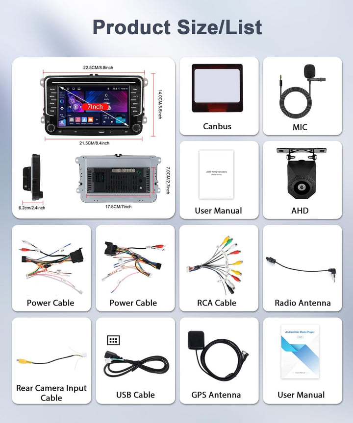 4GB+64GB Carplay Autoradio für VW Passat B6 T5 Golf 5 6 Polo 6R Tiguan T5 Jetta Seat Skoda mit Andro
