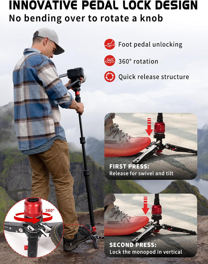 IFOOTAGE Cobra 3 A150S Strike Einbeinstativ,Kamera-Einbeinstativ,Teleskop-Video-Einbeinstativ,Innova