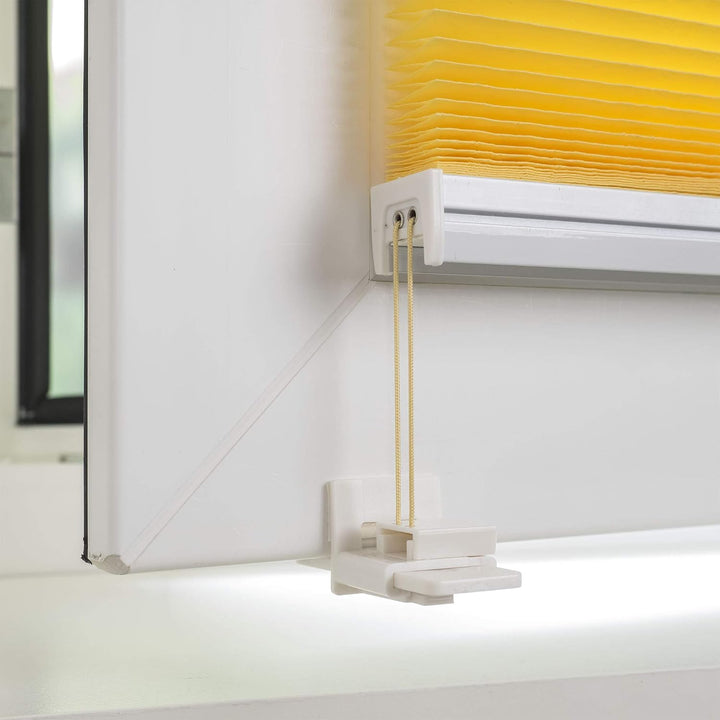 Liedeco® Plissee verspannt mit Klemmträger / 75 x 150 cm Lemon Yellow (gelb) (Breite x Höhe) / licht