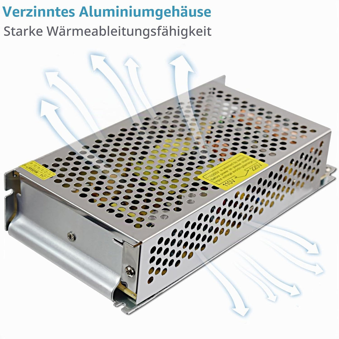 12V 16.7A Schaltnetzteil 200W Netzteil Transformator Diver Adapter für Überwachungskamera, LED-Strei