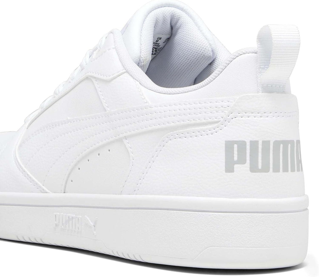 PUMA Herren Rebound V6 Low Leichtathletik-Schuh 43 EU Puma White Cool Light Gray, 43 EU Puma White C