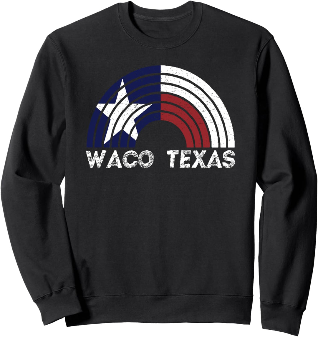 Waco Texas Beunruhigte Regenbogen-Texas-Flagge Sweatshirt
