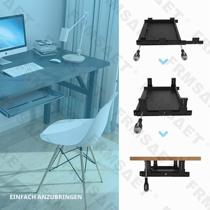 FRMSAET Office Supplies Holder Möbelzubehör Computer Keyboard Drawer Organizer Under Desk Mehrzweckf