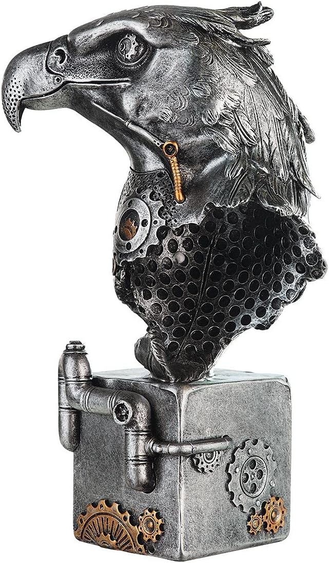 Design Figur Adler Deko Steampunk Dekofigur Mechanical Skulptur Zahnrad Dekoration Industrial Steam