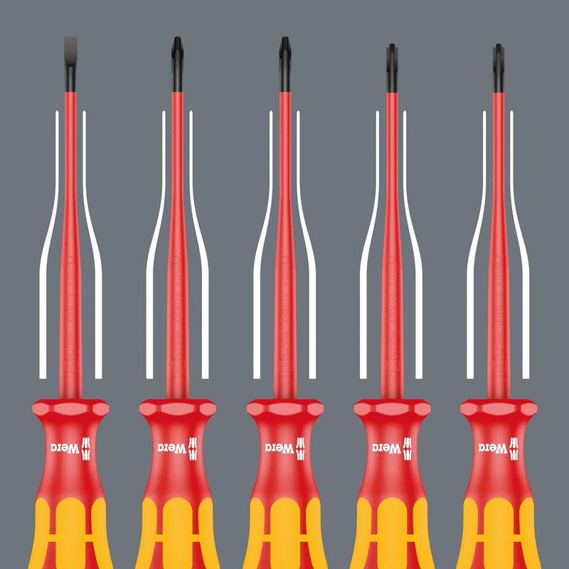 Wera 05136013001 Kraftform 100 iS/7 Set 1 Schraubendrehersatz, 7-teilig