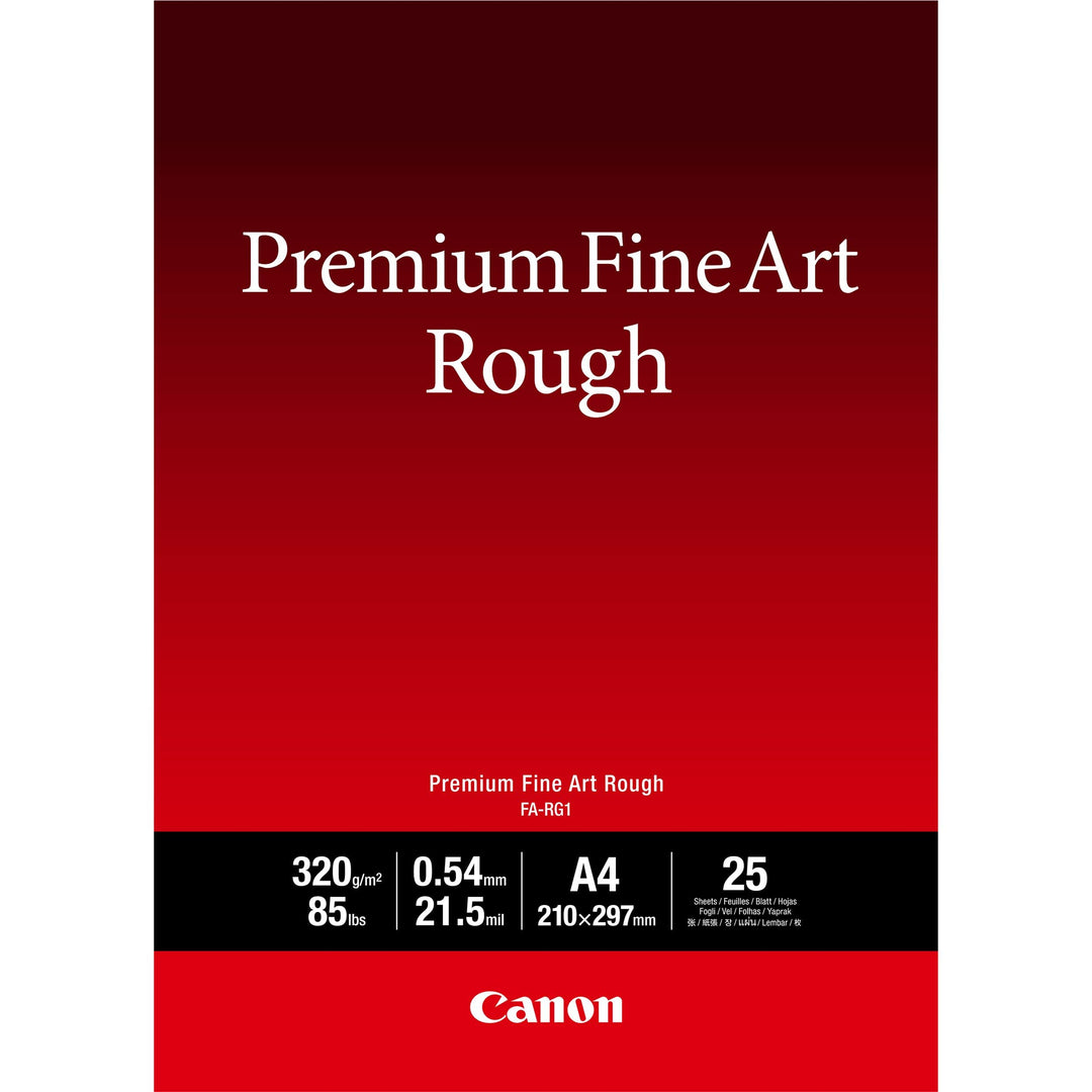 Canon FA-SM1 Premium Fine Art Rough Fotopapier - DIN A4, 25 Blatt (320 g/qm) für Tintenstrahldrucker