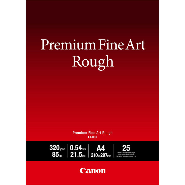 Canon FA-SM1 Premium Fine Art Rough Fotopapier - DIN A4, 25 Blatt (320 g/qm) für Tintenstrahldrucker