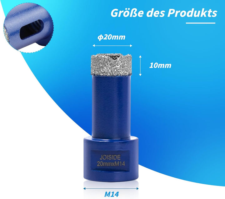 Fliesenbohrer 20 25 35 50mm x M14 4 Stücke Diamantbohrer Glasbohrer Fliesen Diamant Feinsteinzeug Bo