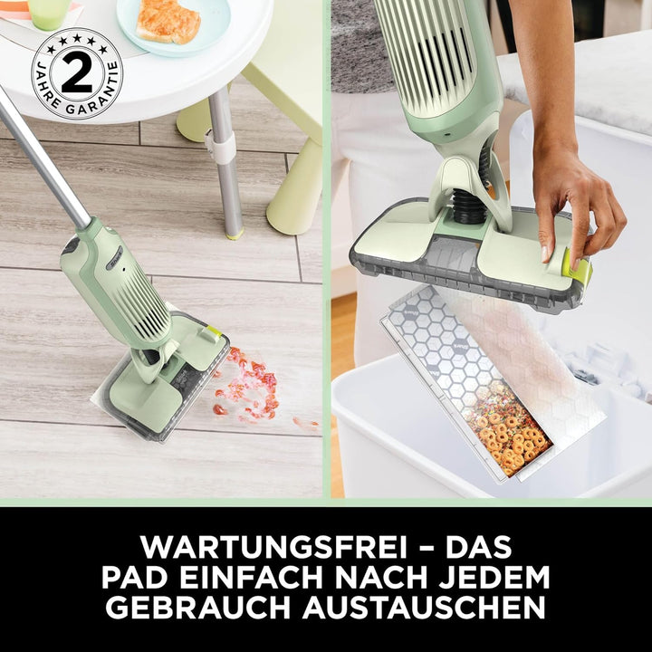 Shark VacMop 2-in-1 kabelloser Staubsauger und Sprühmopp für Hartböden, 4 Einwegpads, 355 ml Bodenre