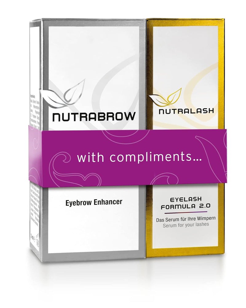 Nutracosmetic – Vorteils-Set NutraBrow Eyebrow Enhancer & Nutralash Eyelash Formula 2.0 I Dichte Aug