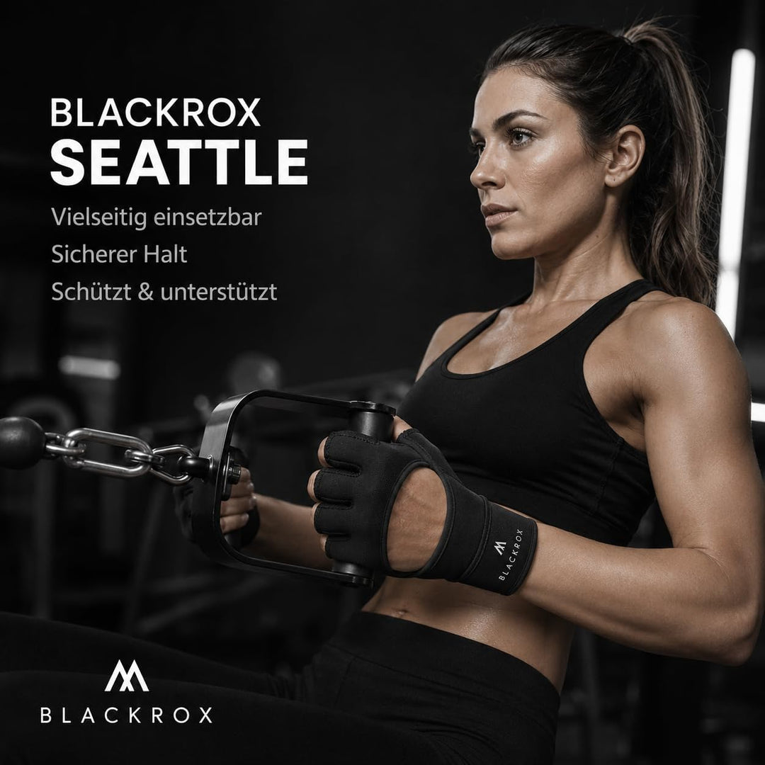 BLACKROX Fitnesshandschuhe Seattle Atmungsaktive Vergleichssieger Fitness Handschuhe mit Handgelenks