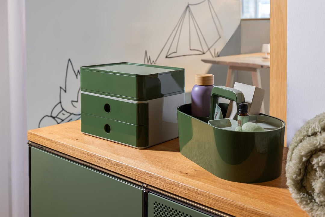 HAN Schubladenbox Allison SMART-BOX mit 2 Schubladen und Trennwand, Kabelführung, stapelbar, Utensil