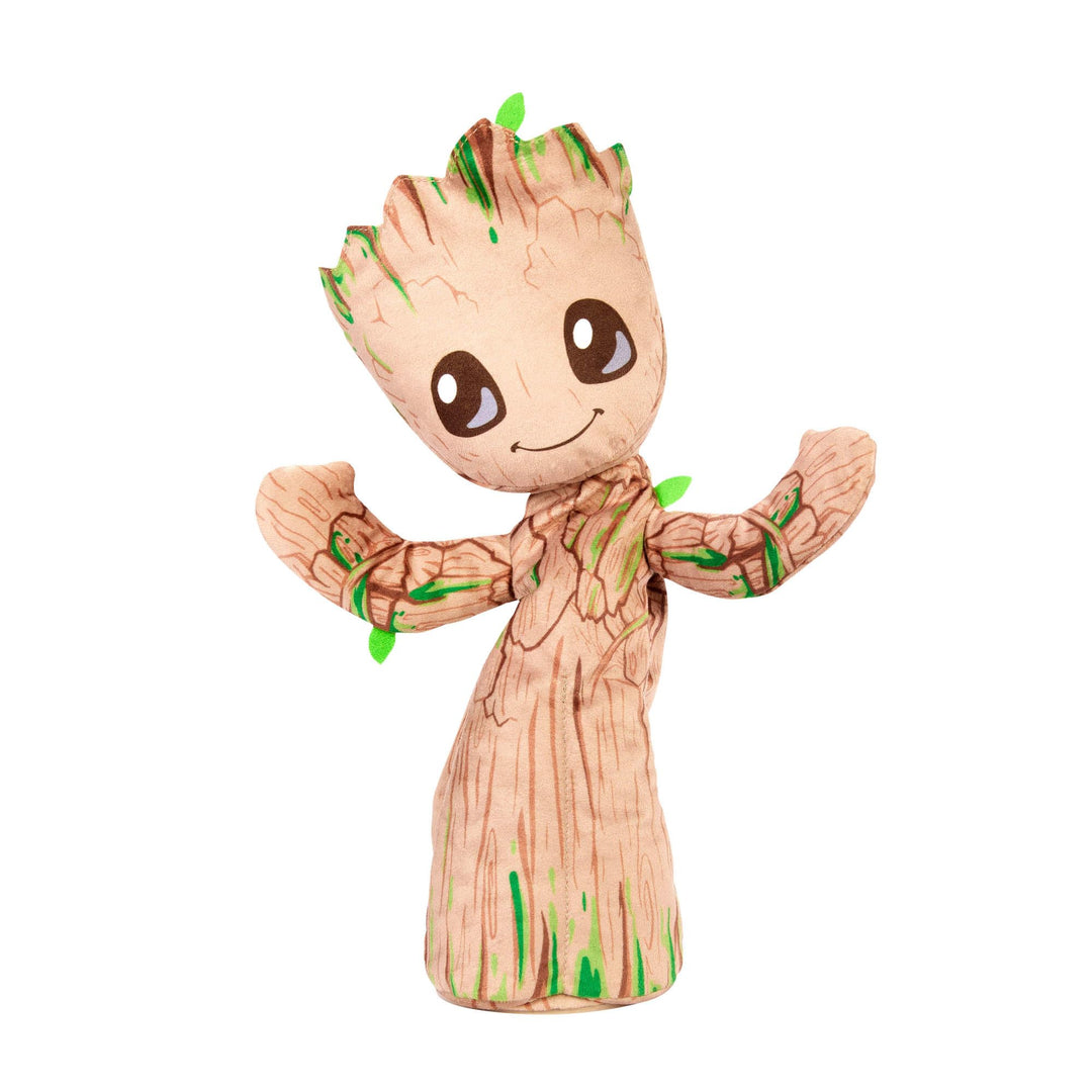 Mattel Marvel Plüschfigur, Tanzender Groot, englischsprachiges Kuscheltier, ca. 33 cm gross mit Gerä