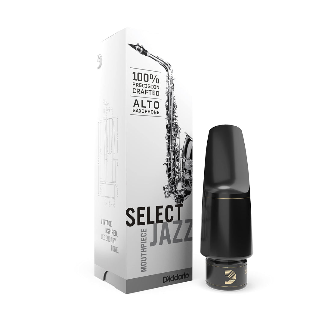 D'Addario Select Jazz Mundstück für Altsaxophon Bahn D5, Öffnung 1,86 mm D5M, D5M