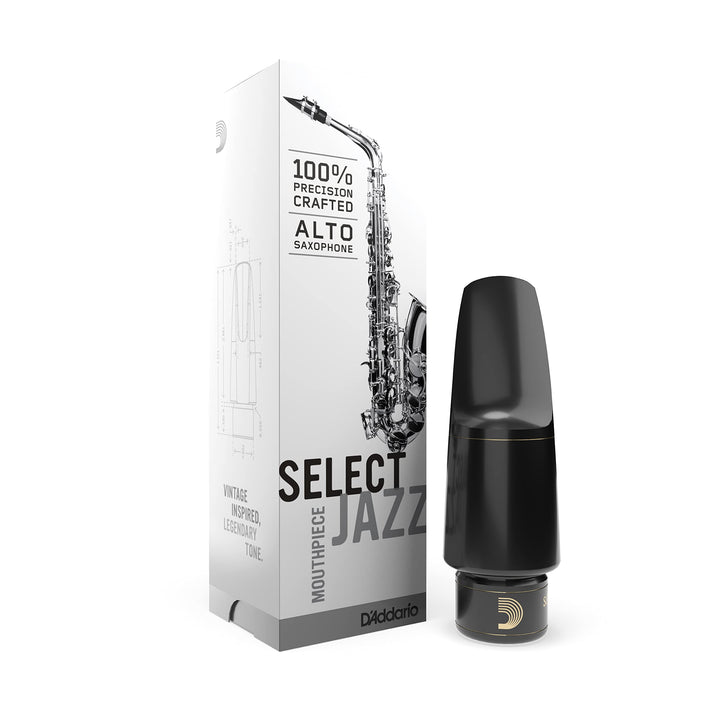 D'Addario Select Jazz Mundstück für Altsaxophon Bahn D5, Öffnung 1,86 mm D5M, D5M
