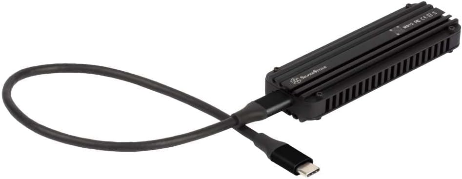 SilverStone Technology SST-MS12-20Gbps SuperSpeed + USB 3.2 Typ C zu NVMe M.2 SSD Gehäuse, schwarz