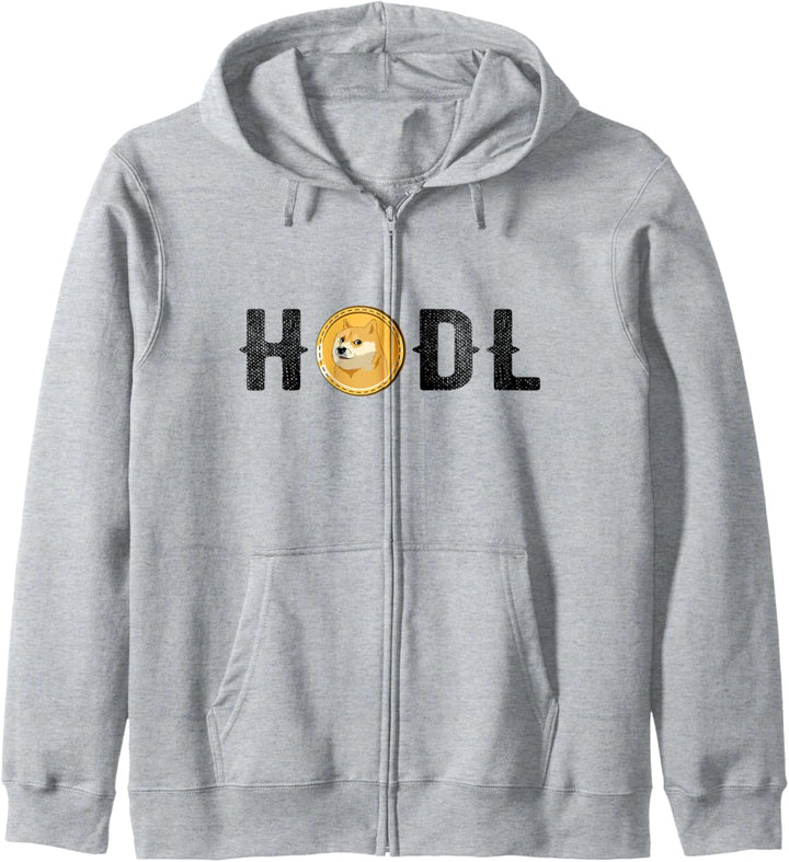 HODL Dogecoin To The Moon Lustige Krypto Kryptowährung Kapuzenjacke