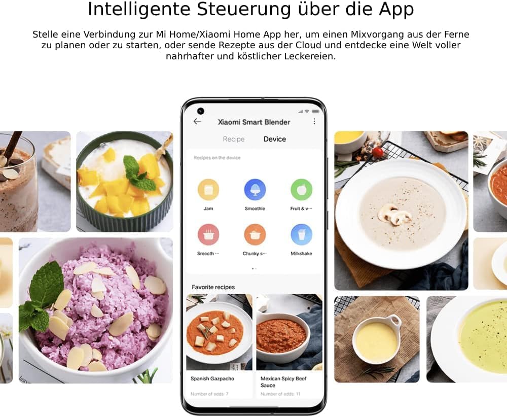 Xiaomi Smart Blender Standmixer mit Aufheizfunktion & optionaler iOS-Android App-Steuerung (Kalt- Wa