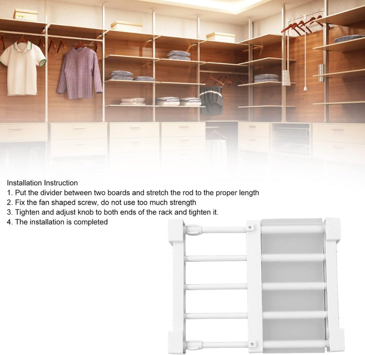 Topyond Schrank-Spannregal,Teleskop Klemmregal, Erweiterbares Lagerregal, Nagelfrei, Spannregal Schr