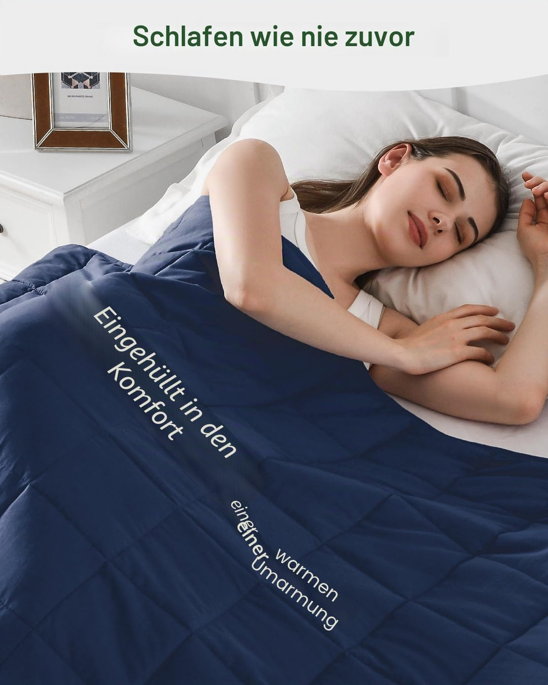 Sivio Gewichtsdecke für Erwachsene 7kg, Atmungsaktive Beschwerungsdecke, weiches Material mit Glaspe