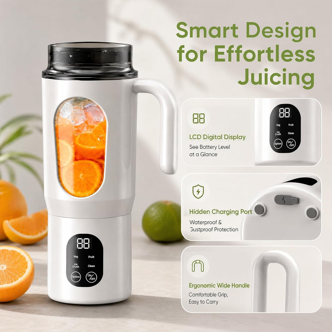 MeYuxg Tragbarer Mixer 550ml, Standmixer Klein mit Griff, Smoothie Maker, USB Wiederaufladbar Portab
