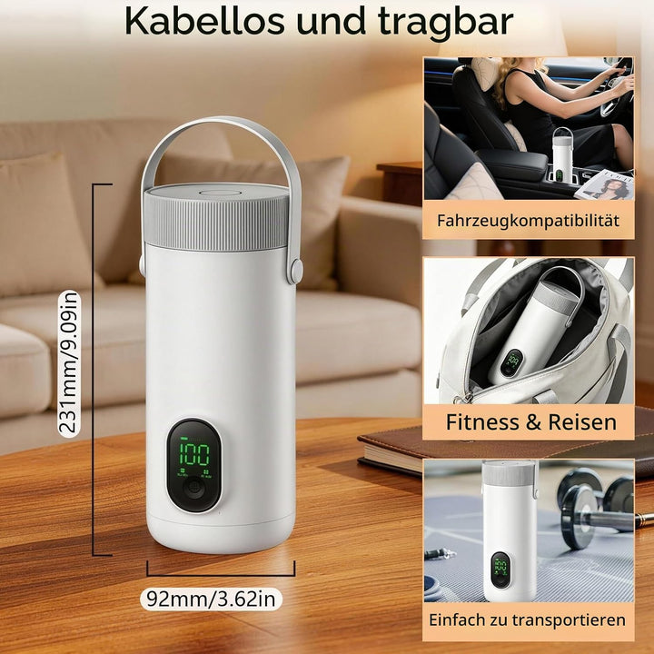 Reisewasserkocher, 500ML Kleiner Tragbarer Elektrischer Wasserkocher, 6 Temperatureinstellungen, Sch