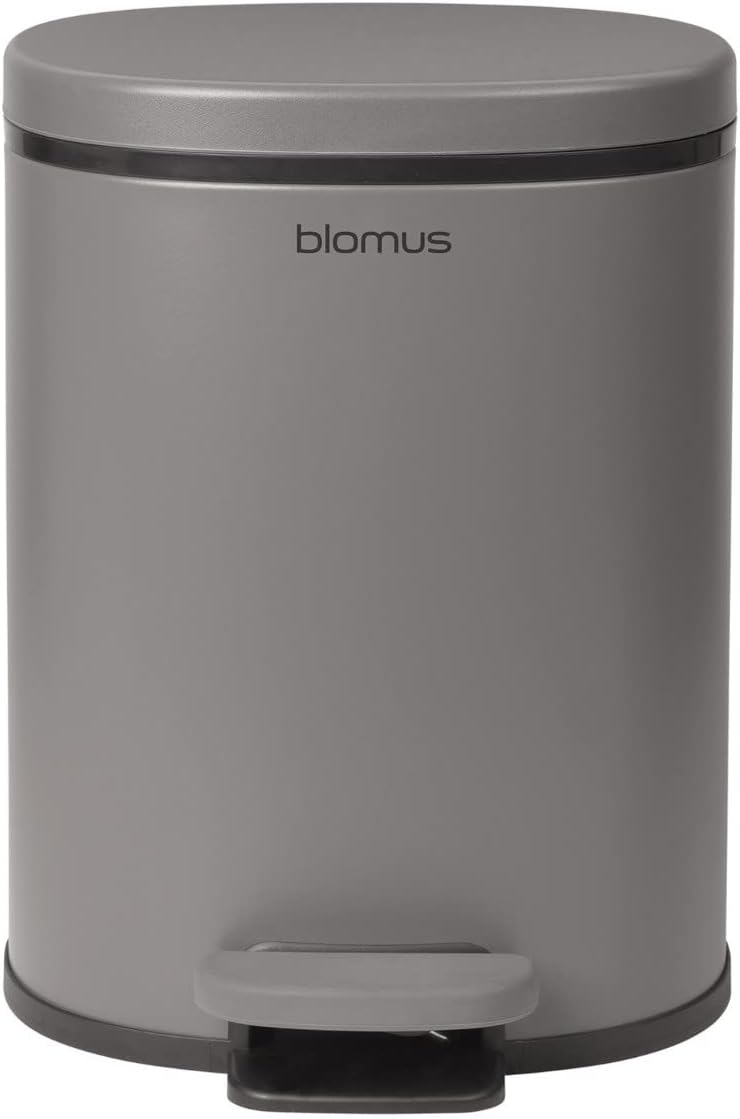blomus -PARA- Treteimer aus pulverbeschichtetem Stahl, Satellite, 5L Fassungsvermögen, Smart-Close-S
