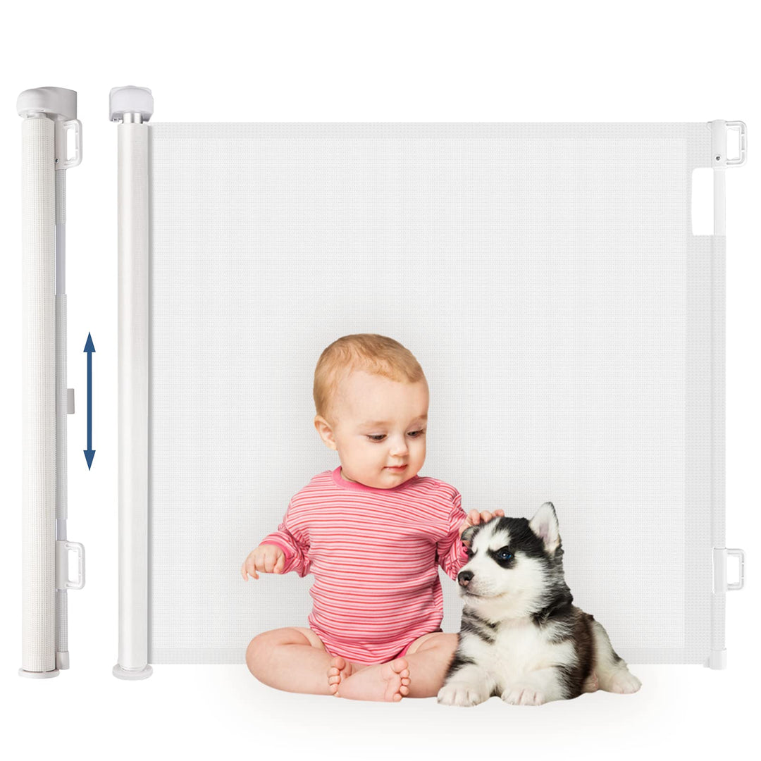 HollyHOME Treppenschutzgitter Ausziehbar 0-180cm, Extra Breit Babygitter, Einhandbedienung, Türschut