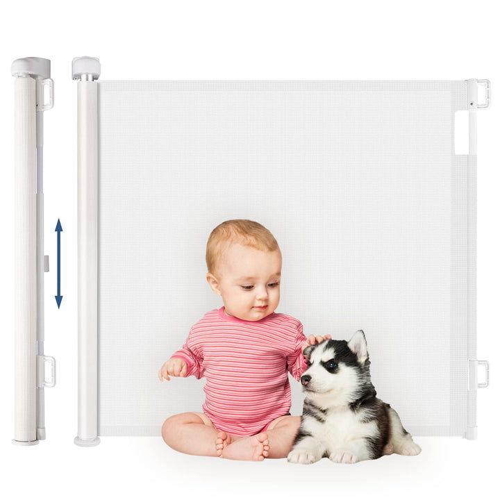 HollyHOME Treppenschutzgitter Ausziehbar 0-180cm, Extra Breit Babygitter, Einhandbedienung, Türschut