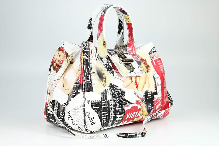 Belli Echt Leder Handtasche italienische Damen Ledertasche Umhängetasche Henkeltasche in Glattleder,