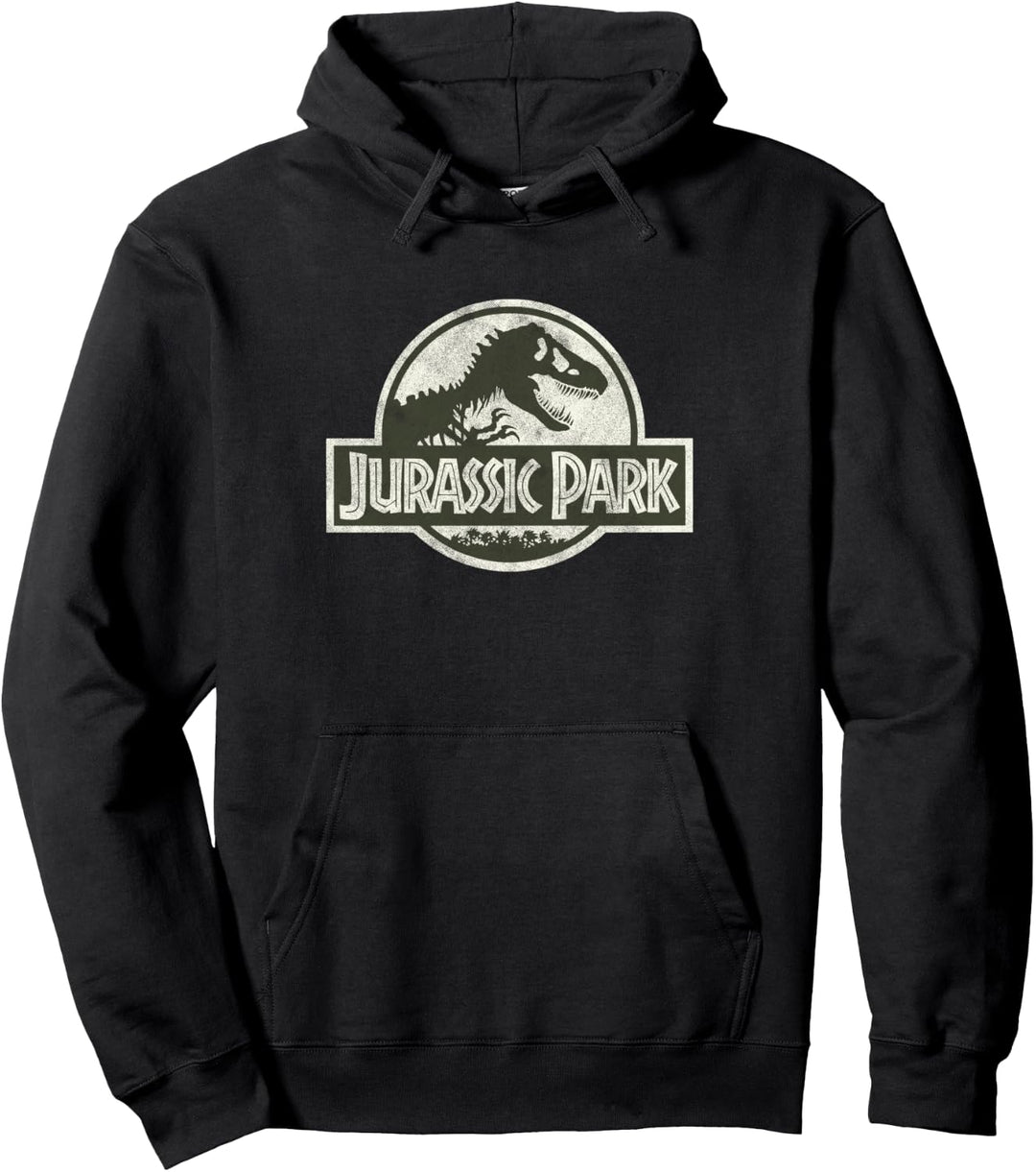 Jurassic Park Classic Retro Hidden Secret Logo Pullover Hoodie