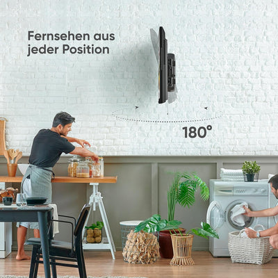 ONKRON Drehbare TV Wandhalterung für 32-65 Zoll Bildschirm bis zu 41 kg, Halterung Fernseher Schwenk