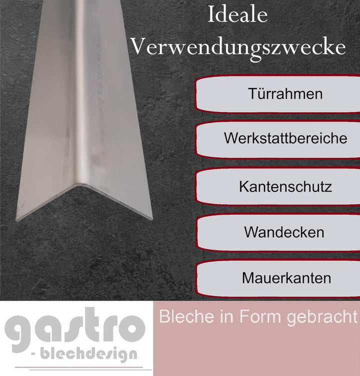 Kantenschutzprofil Edelstahl Winkel Profil, 3000mm Edelstahl Winkel 60x30 mm Schenkelinnenmass aus E