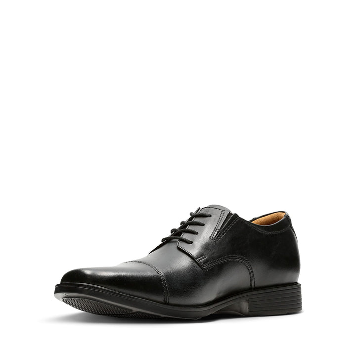 Clarks Herren Tilden Cap Derbys 39.5 EU Schwarzes Leder, 39.5 EU Schwarzes Leder
