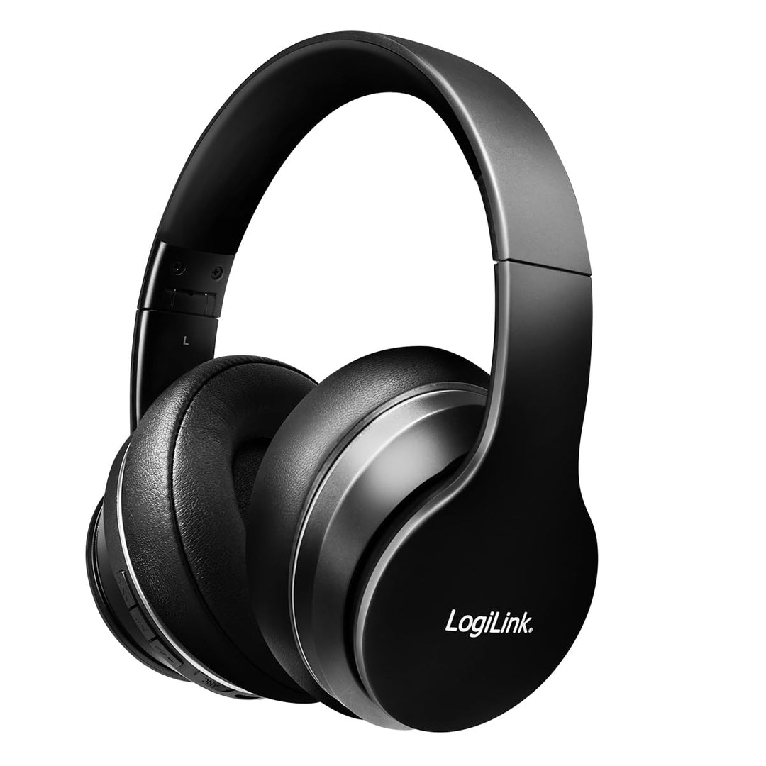 LogiLink BT0053 - BT v5.0 Active-Noise-Cancelling (ANC) Headset/Kopfhörer mit aktiver Lärmunterdrück