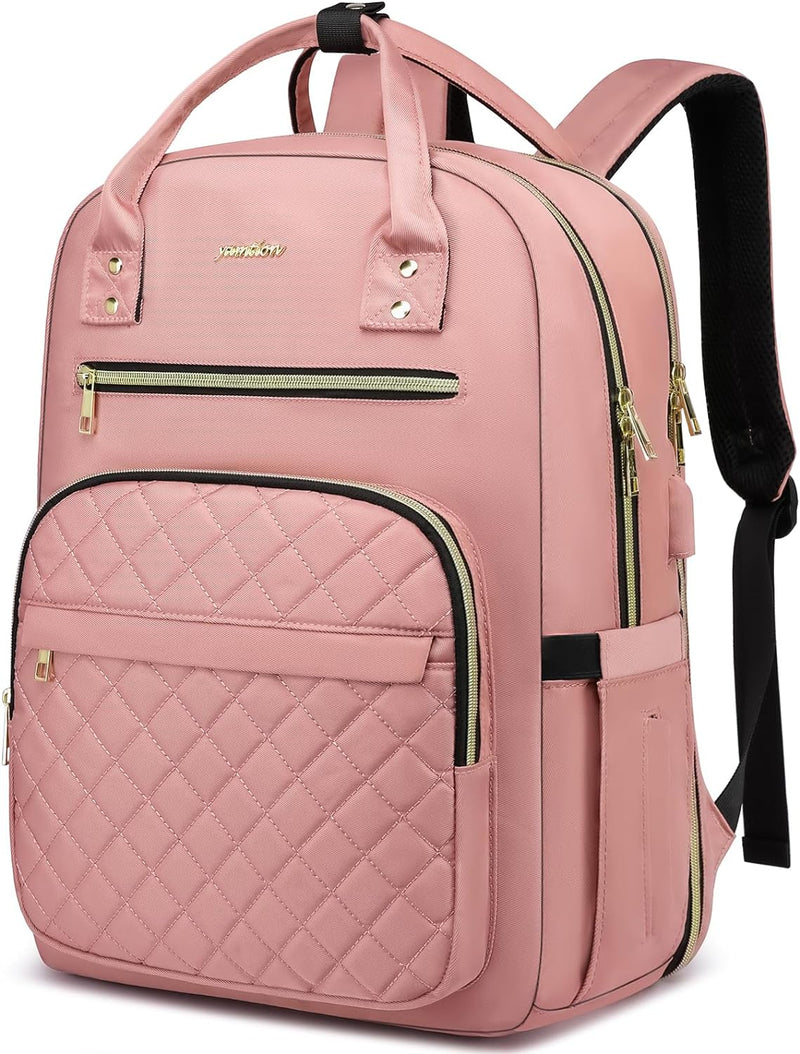 YAMTION Laptop Rucksack Damen,17.3 Zoll Schulrucksack Frauen Schultasche Mädchen Teenager Tagesrucks