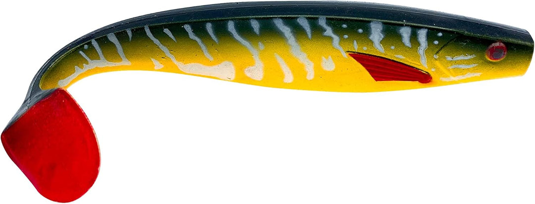 Petri's Catch 2016 PetrisCatch 4er Gummifisch Set + 4 Stahlvorfächer, 15cm, UV aktiv, Hecht, Zander