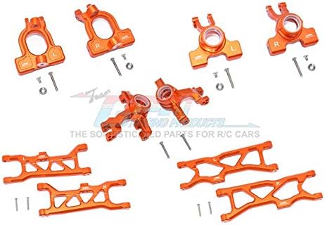 GPM Arrma 1/10 KRATON 4S BLX Tuning Teile Aluminium Front C-Hubs + Front & Rear Knuckle Arms + Front