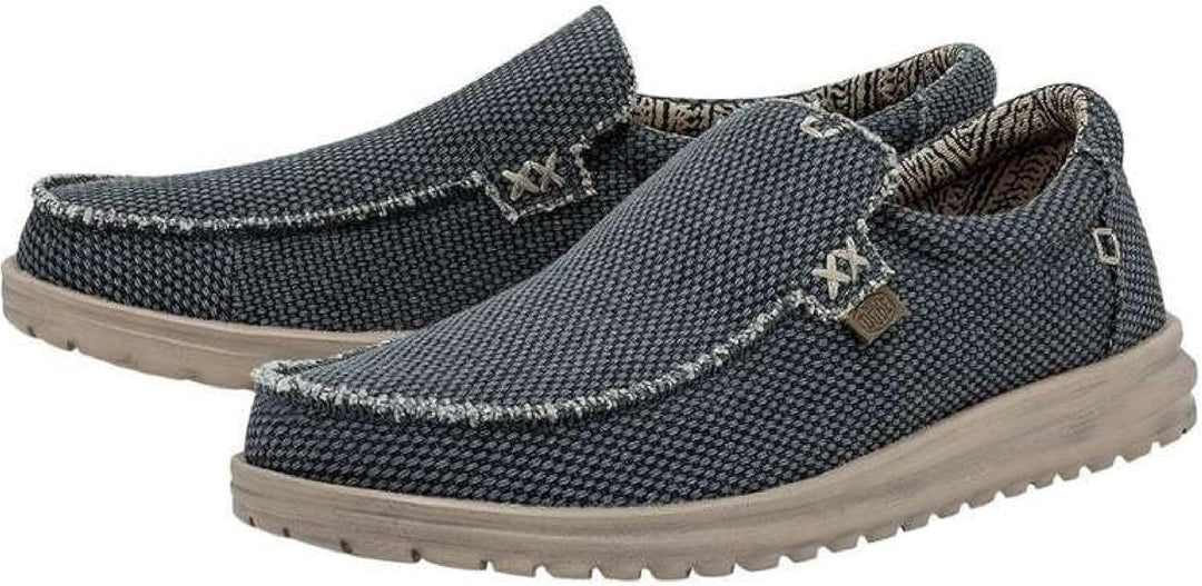 HEYDUDE - Mikka Braided Herren - Slip on Schuhe - Mokassin Stil 40 EU Deep Blue, 40 EU Deep Blue