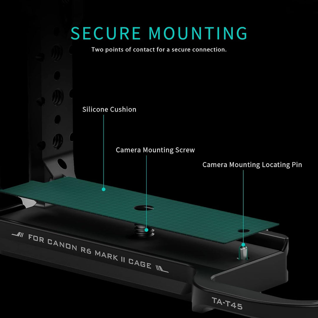 Tilta Halber Kamerakäfig für R6 Mark II mit NATO-Schiene, Kaltschuh, 1/4-Zoll-Gewinde, Positionierst
