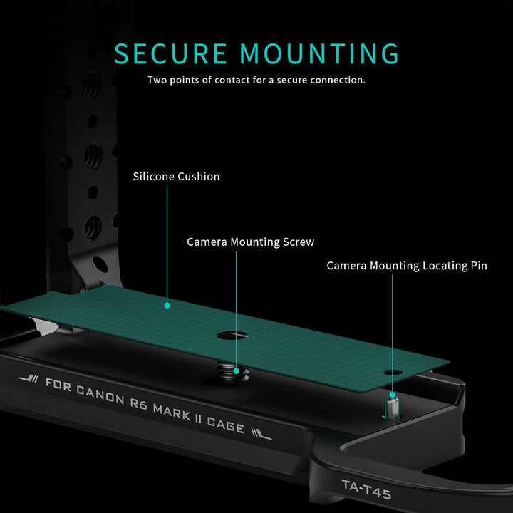 Tilta Halber Kamerakäfig für R6 Mark II mit NATO-Schiene, Kaltschuh, 1/4-Zoll-Gewinde, Positionierst