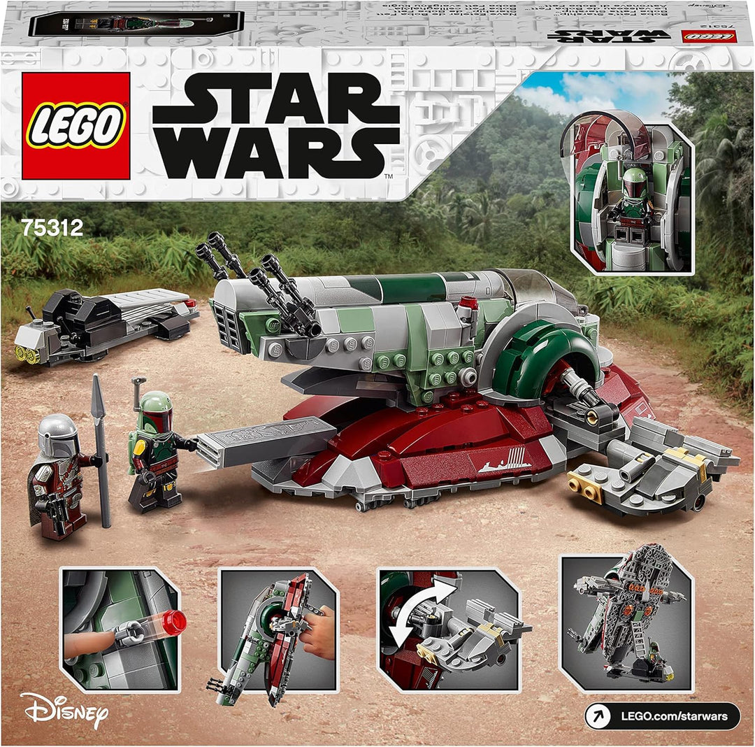 LEGO 75312 Star Wars Boba Fetts Starship, Weltraum-Spielzeug für Kinder ab 9 Jahren, Raumschiff-Mode