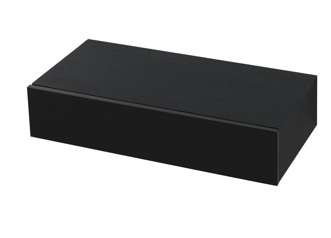 King Home M1106047/A geschmiedetes Regal mit Schublade aus MDF, Wenge, 48 x 25 x 10 cm