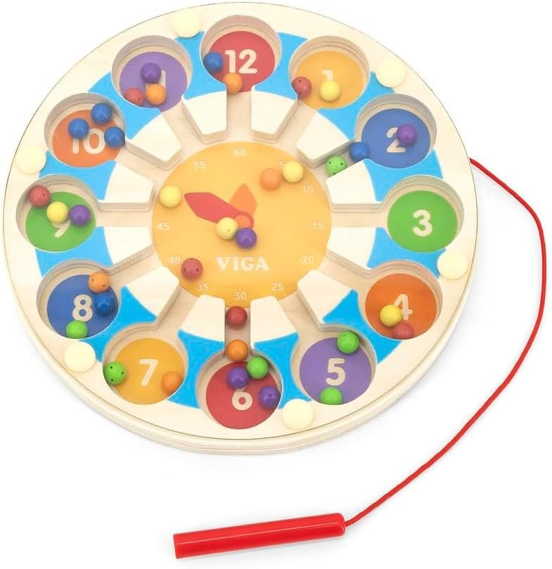 Viga Toys - Magnetspiel - Uhr & Farben