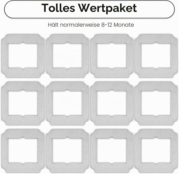 (12 Stück) Ersatz-Moppauflagen Kompatibel mit ECOVACS Winbot Mini Fensterreinigungroboter Teilenumme