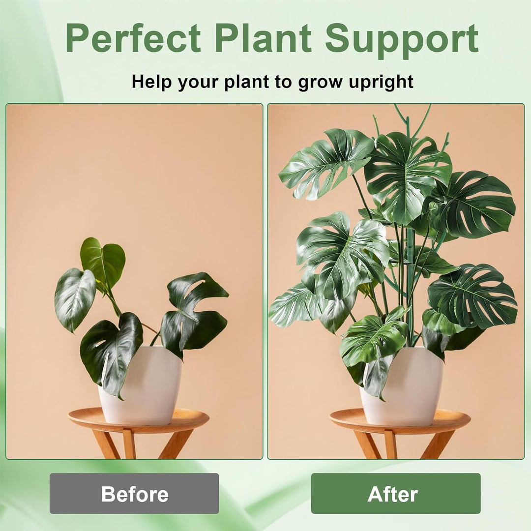 15er-Set stapelbare Pflanzstäbe, höhenverstellbare Monstera-Stützen, Gartenstäbe für Innen- und Auss
