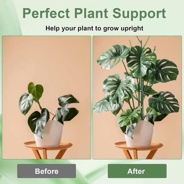 15er-Set stapelbare Pflanzstäbe, höhenverstellbare Monstera-Stützen, Gartenstäbe für Innen- und Auss