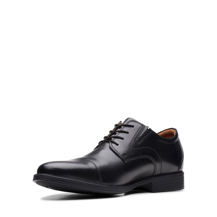 Clarks Whiddon Cap für Herren 39 EU Schwarzes Leder, 39 EU Schwarzes Leder